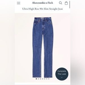 Abercrombie Ultra high rise 90s slim straight Jean 25 Short